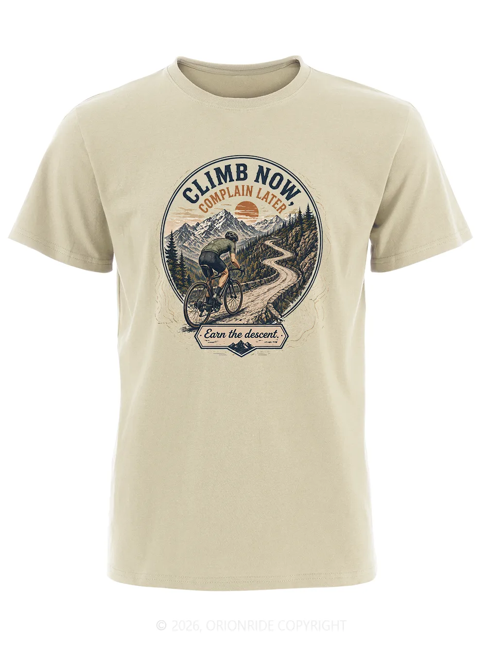 Orionride Sunrise Cycling Short Sleeves Bike T-Shirt sold by Orionride product image thumbnail 2