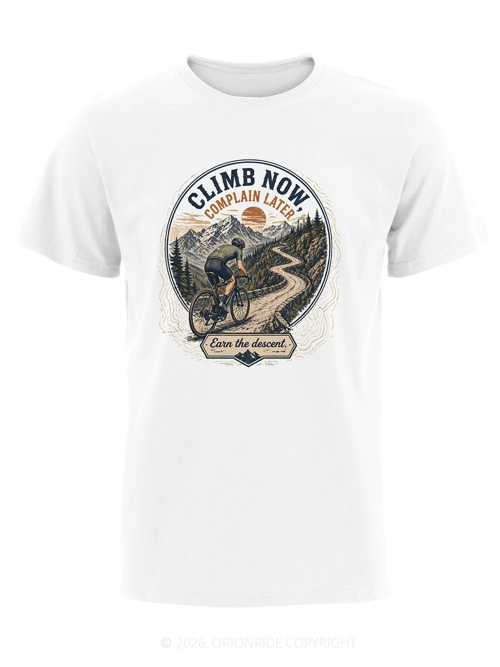 Orionride Sunrise Cycling Short Sleeves Bike T-Shirt sold by Orionride product image thumbnail 3