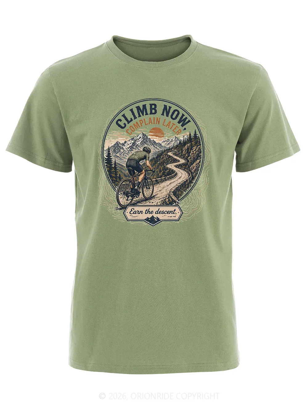 Orionride Sunrise Cycling Short Sleeves Bike T-Shirt sold by Orionride