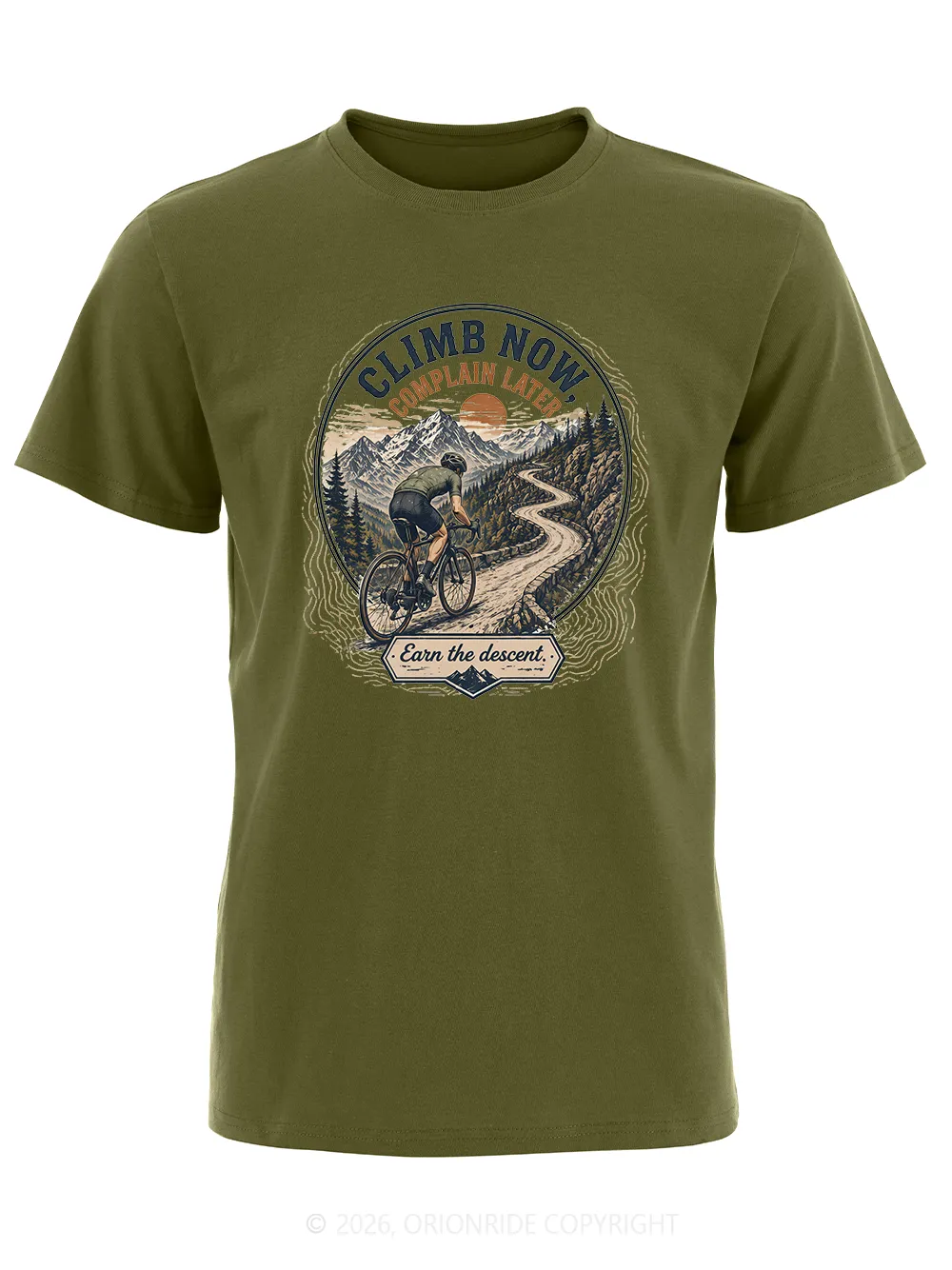 Orionride Sunrise Cycling Short Sleeves Bike T-Shirt sold by Orionride product image thumbnail 5