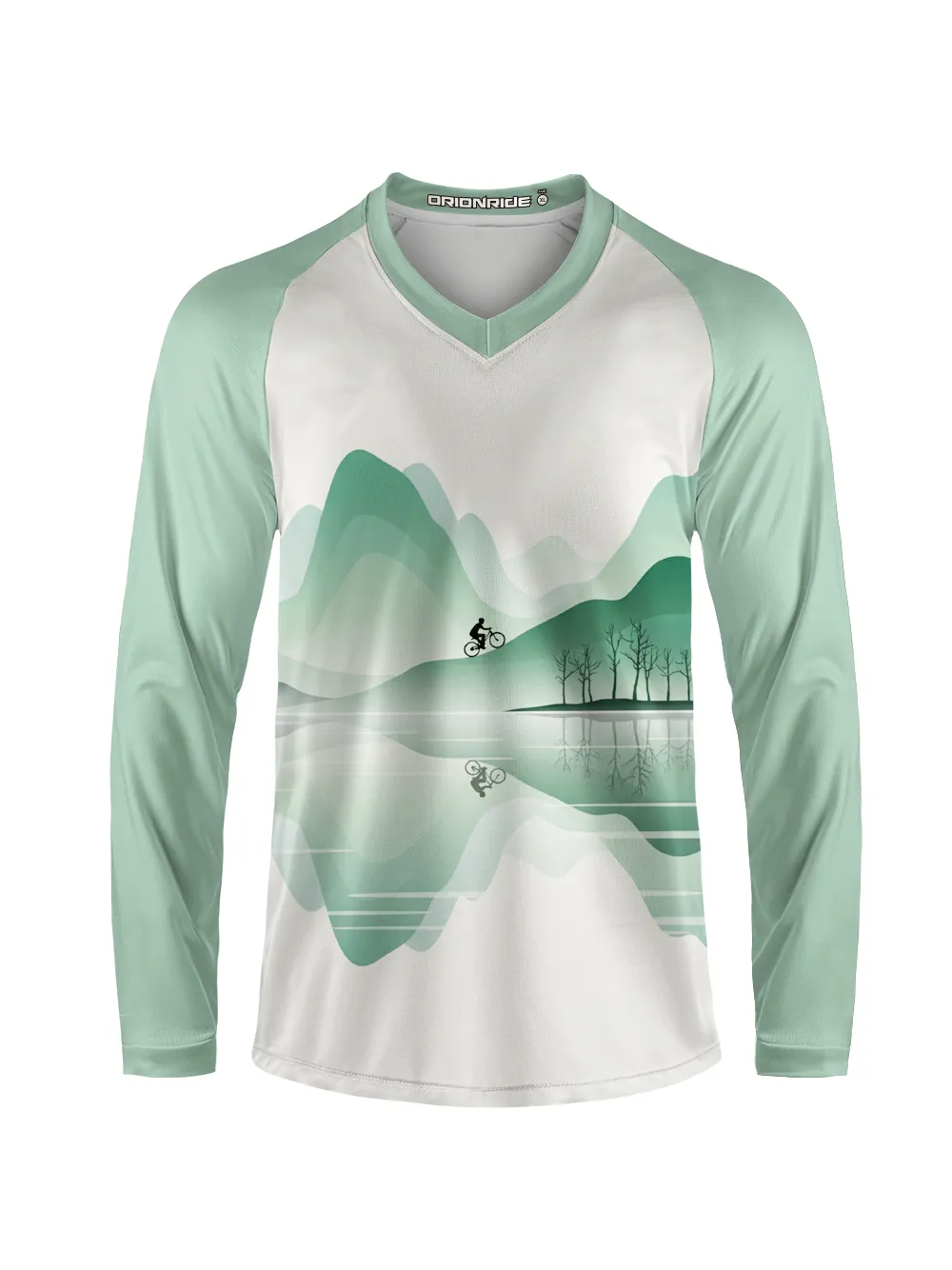 Orionride Mountain And Water Reflection Long Sleeve Downhill Jersey sold by Orionride product image thumbnail 2
