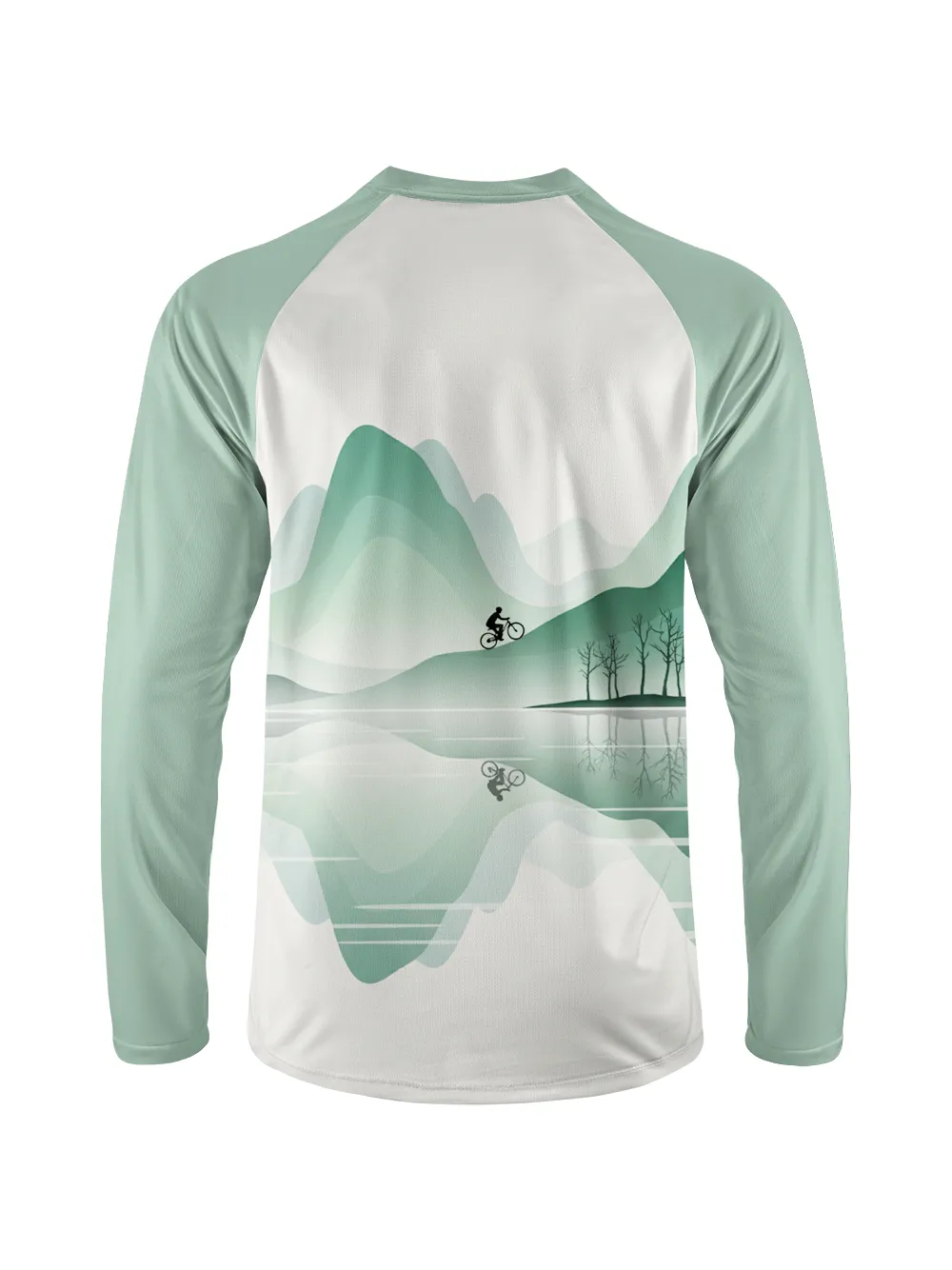 Orionride Mountain And Water Reflection Long Sleeve Downhill Jersey sold by Orionride product image thumbnail 3