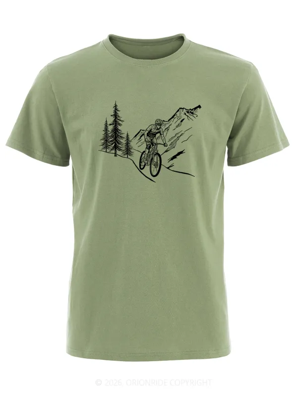 Orionride Beside The Pine Tree Short Sleeves Bike T-Shirt made by Orionride
