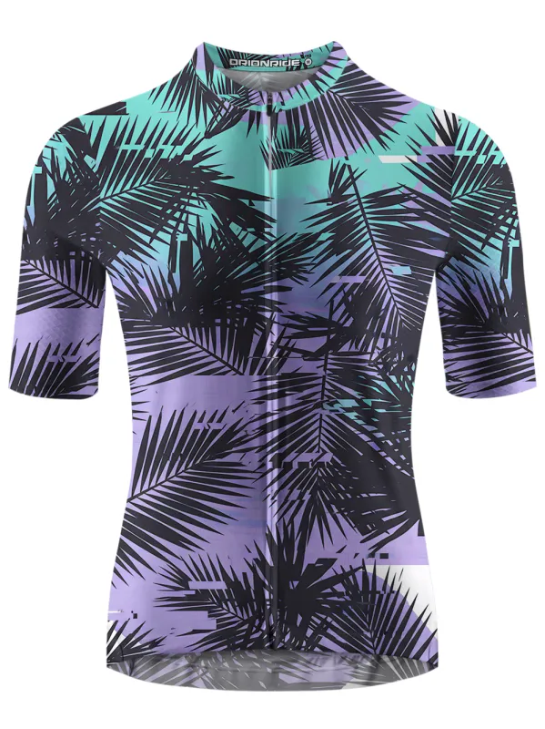Orionride Coconut Tree Silhouette Short Sleeves Cycling Jersey made by Orionride