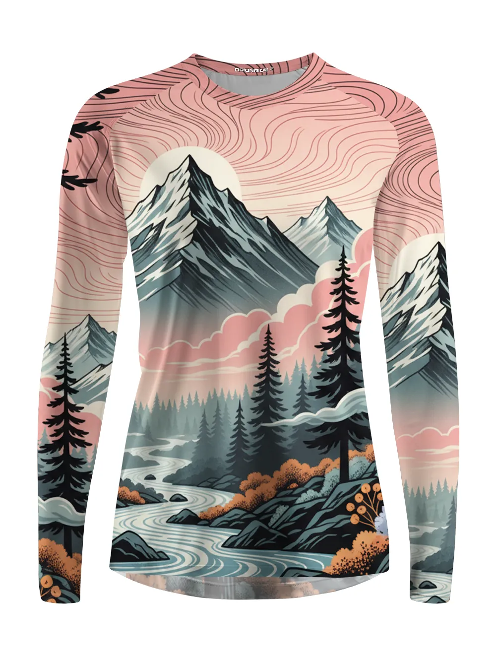 Orionride Pink Sky Women's Quick Dry Downhill Jersey sold by Orionride product image thumbnail 2