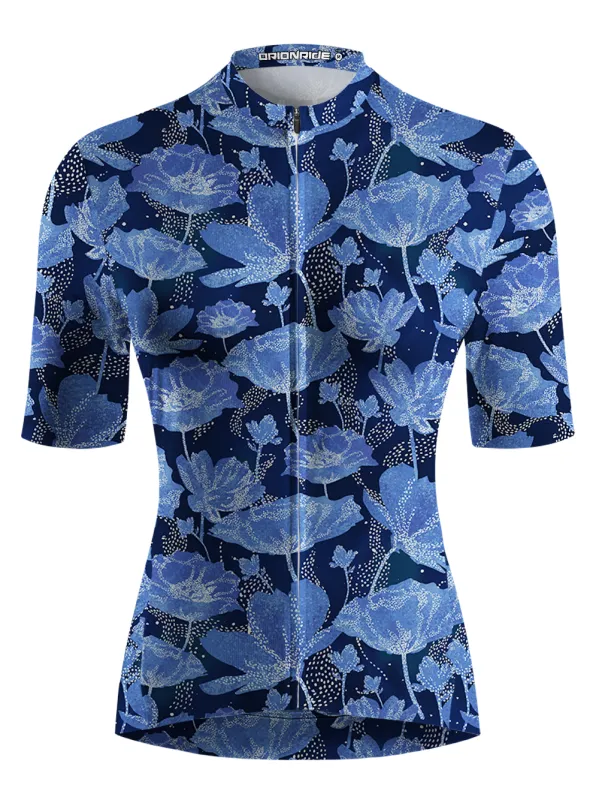 Orionride Glowing Flowers Short Sleeves Women's Jersey made by Orionride