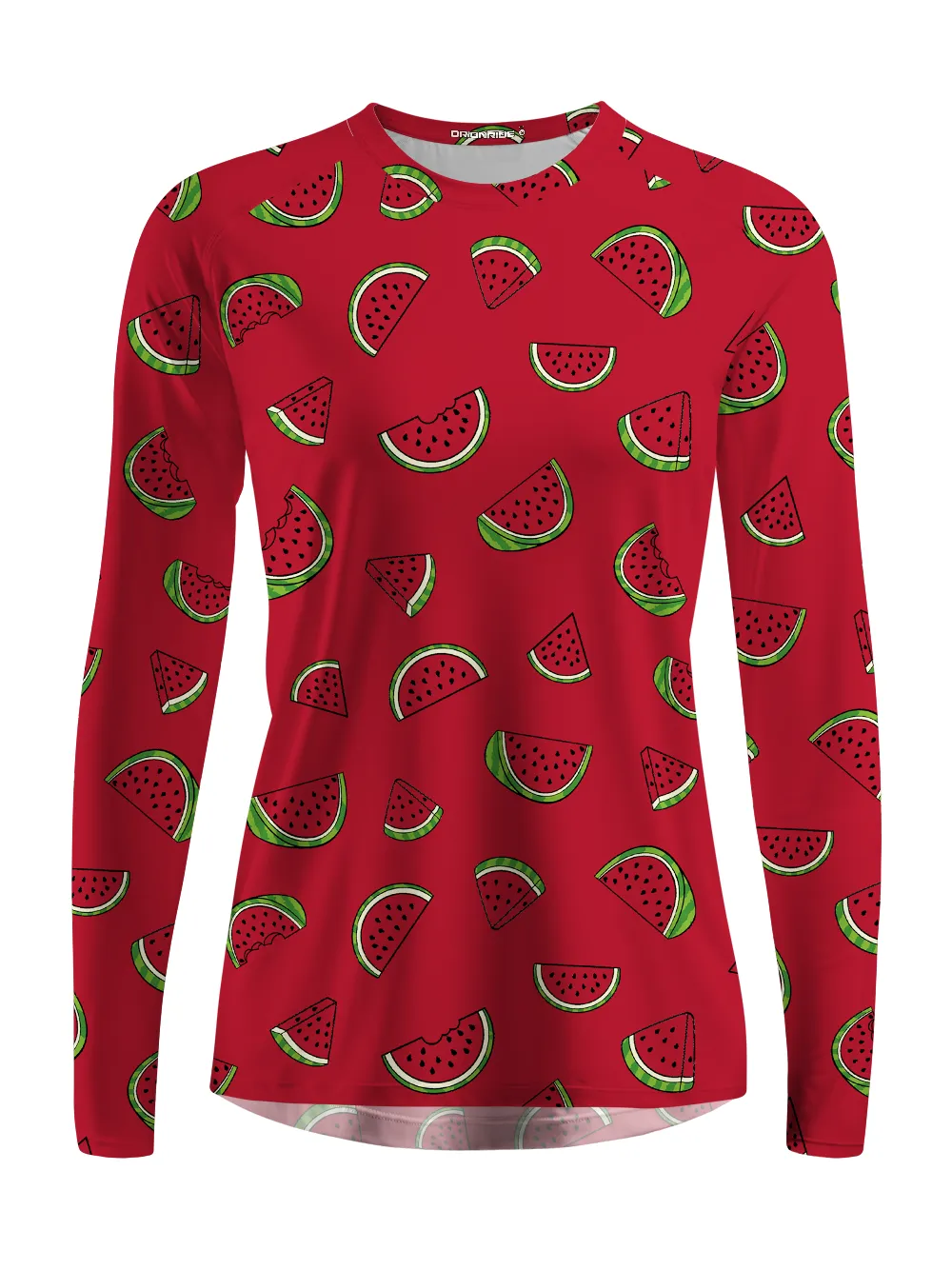 Orionride Fresh Watermelon Women's Quick Dry Downhill Jersey sold by Orionride product image thumbnail 2