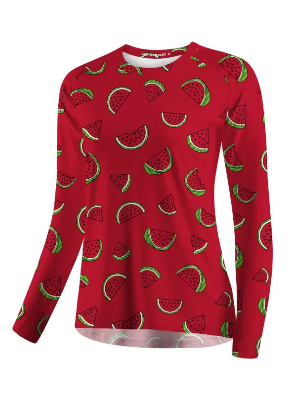 Orionride Fresh Watermelon Women's Quick Dry Downhill Jersey made by Orionride