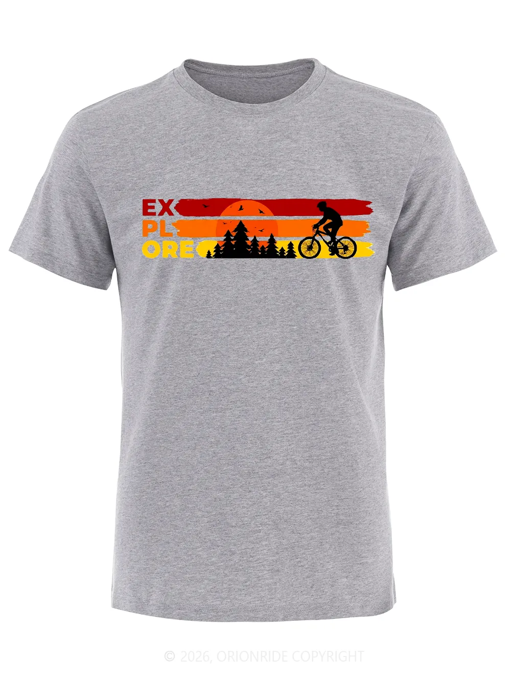 Orionride Sunset Silhouette Short Sleeves Bike T-Shirt sold by Orionride product image thumbnail 3