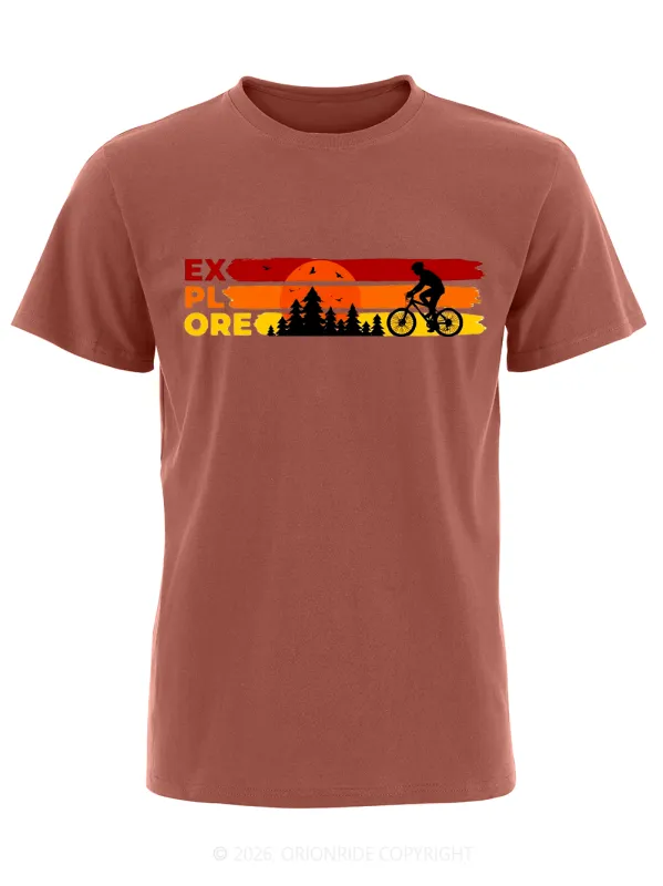 Orionride Sunset Silhouette Short Sleeves Bike T-Shirt made by Orionride