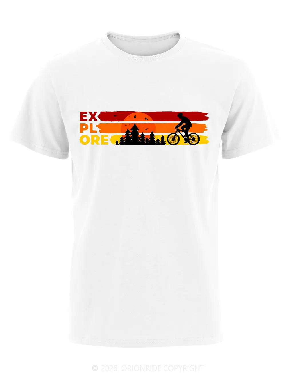 Orionride Sunset Silhouette Short Sleeves Bike T-Shirt sold by Orionride product image thumbnail 4