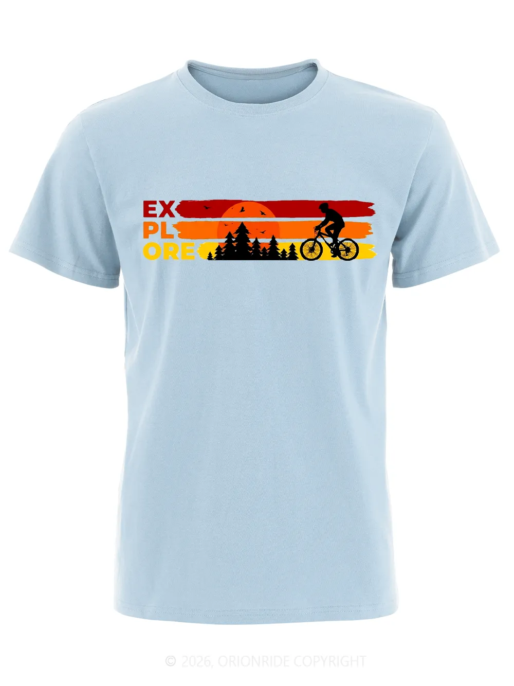 Orionride Sunset Silhouette Short Sleeves Bike T-Shirt sold by Orionride product image thumbnail 2