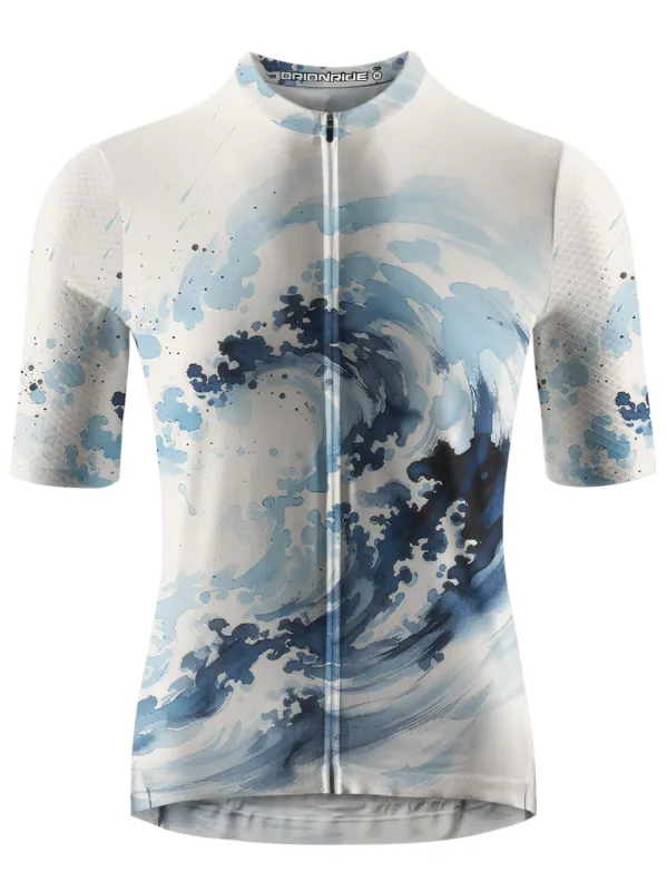 Orionride Splashed Ink Art Short Sleeves Cycling Jersey made by Orionride