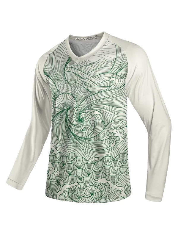 Orionride Riding The Waves Long Sleeve Downhill Jersey made by Orionride