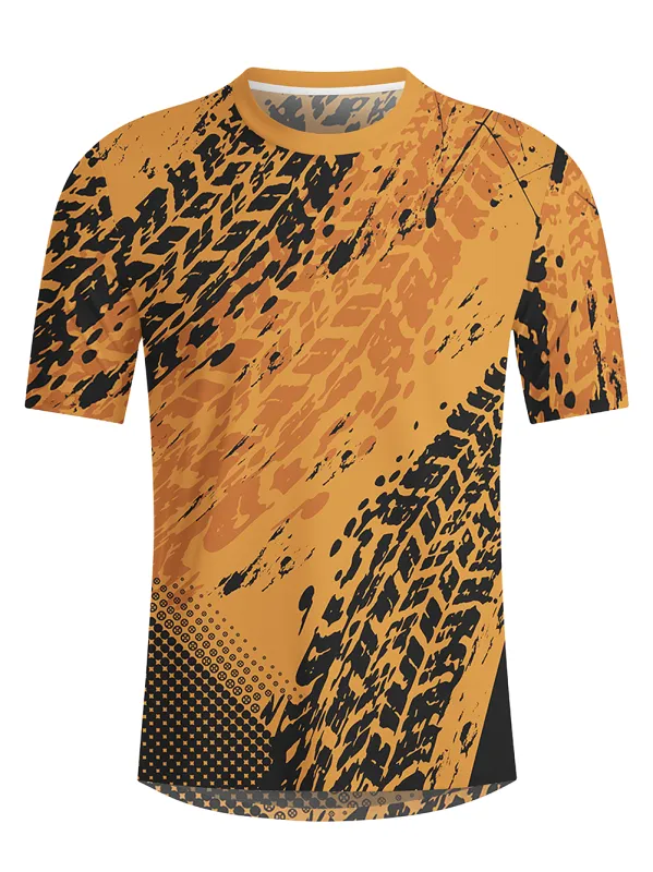 Orionride Tire Marks Men's Breathable Short Sleeve Technical Tee made by Orionride