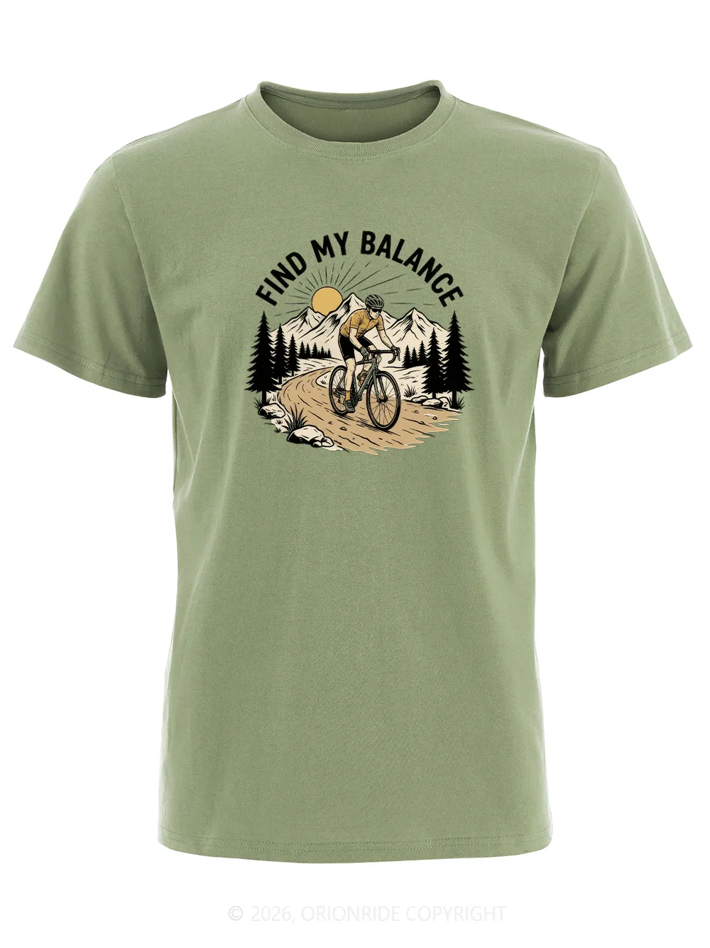 Orionride Find My Balance Short Sleeves Bike T-Shirt sold by Orionride product image thumbnail 3
