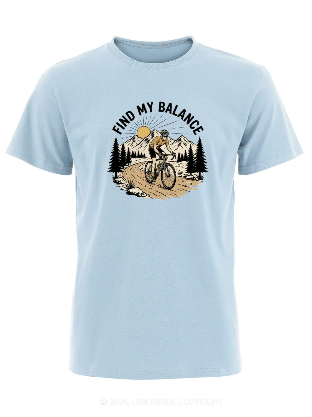 Orionride Find My Balance Short Sleeves Bike T-Shirt sold by Orionride product image thumbnail 2