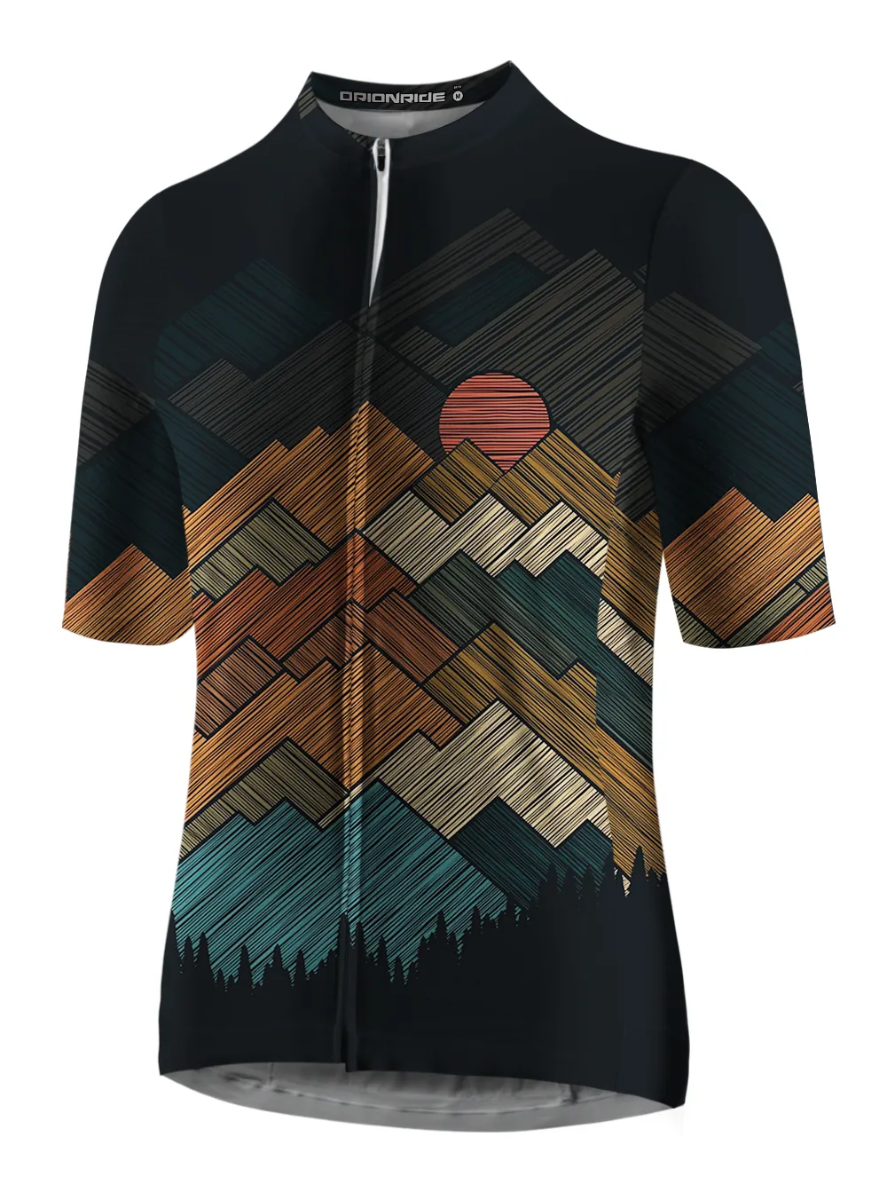 Orionride Draw Mountain Peaks Short Sleeves Cycling Jersey sold by Orionride product image thumbnail 2