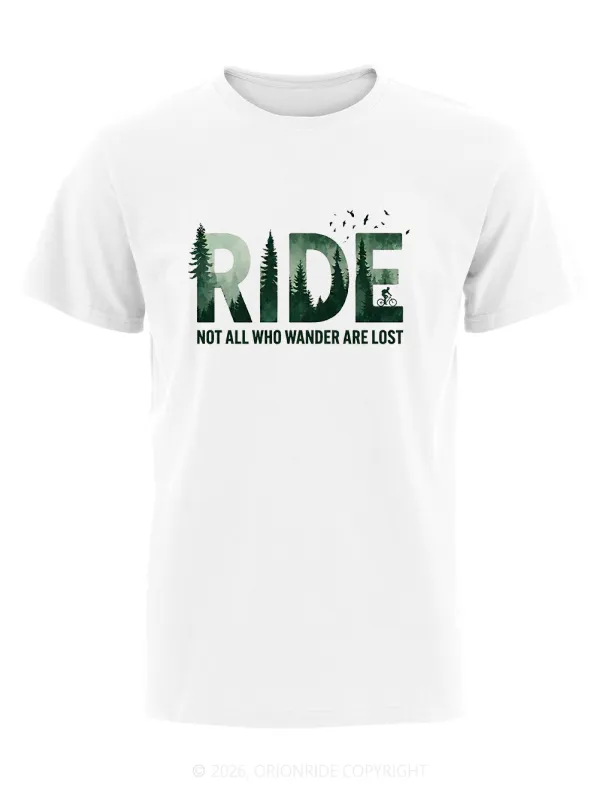Orionride Forest Silhouette Short Sleeves Bike T-Shirt made by Orionride