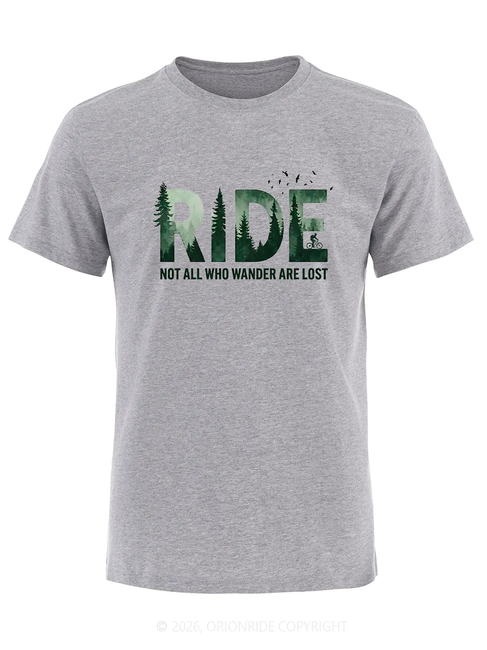 Orionride Forest Silhouette Short Sleeves Bike T-Shirt sold by Orionride product image thumbnail 5