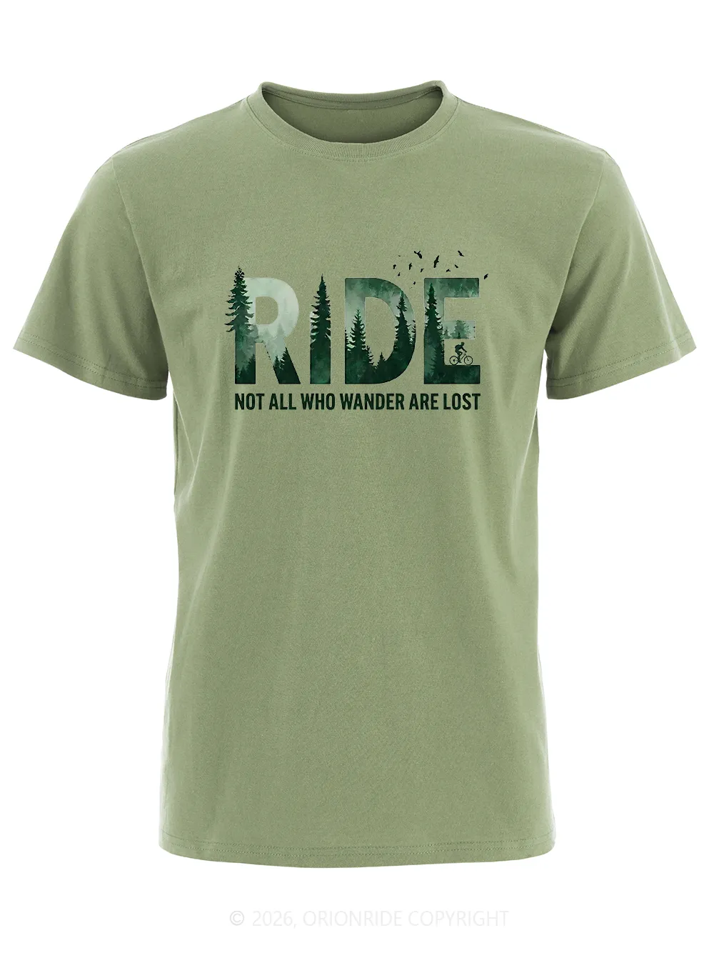 Orionride Forest Silhouette Short Sleeves Bike T-Shirt sold by Orionride product image thumbnail 2