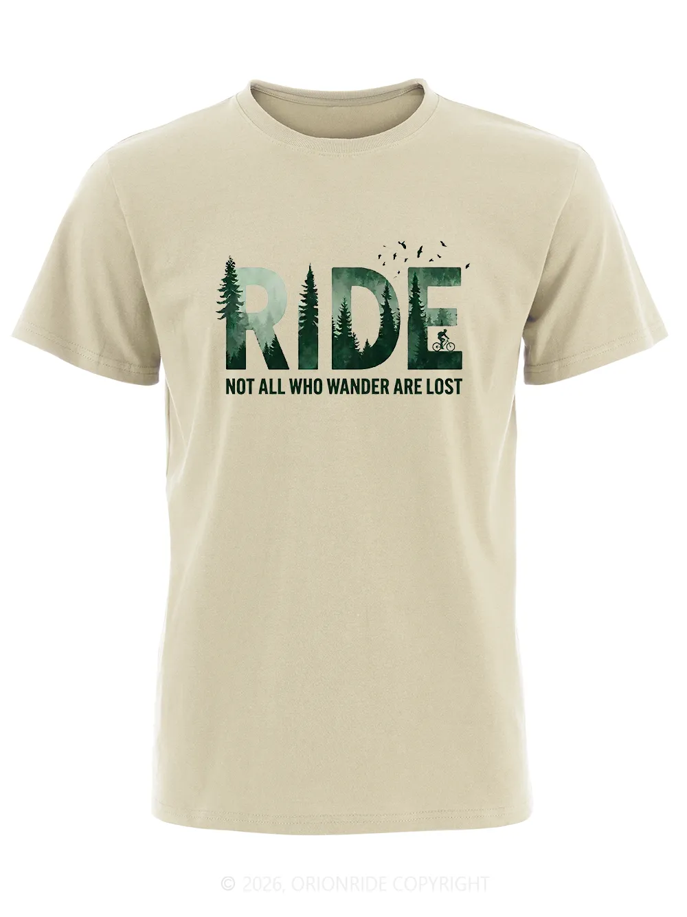 Orionride Forest Silhouette Short Sleeves Bike T-Shirt sold by Orionride product image thumbnail 3
