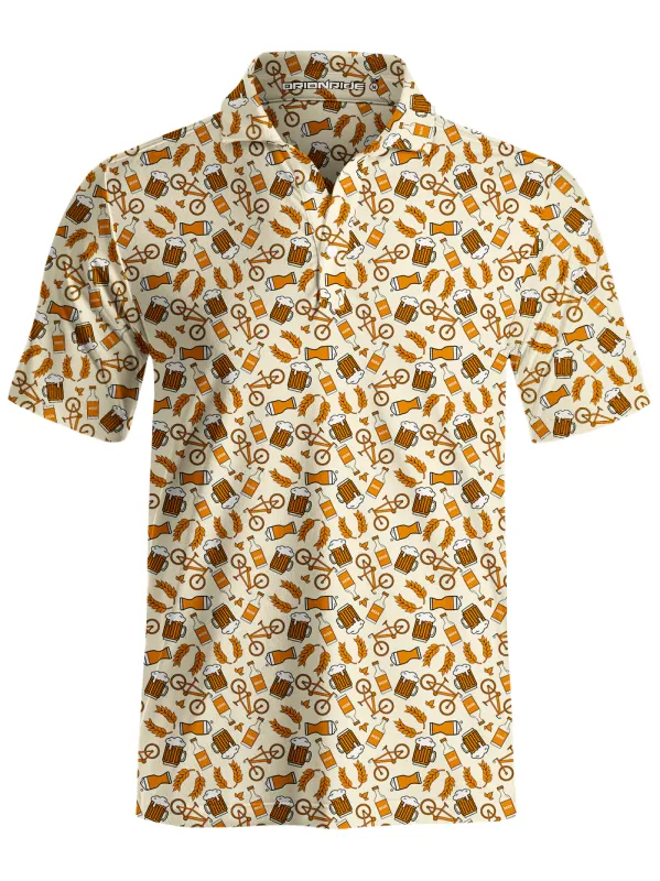 Orionride Beer And Wheat Men's Polo Shirt made by Orionride