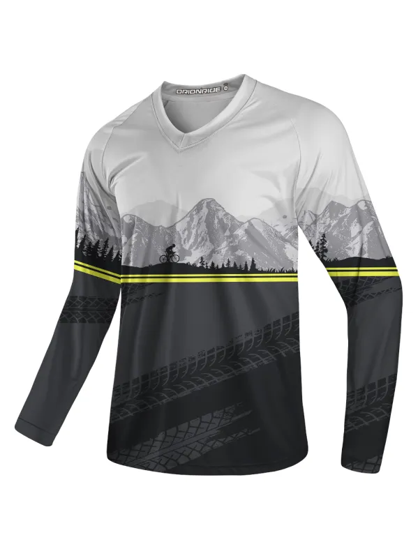 Orionride Layered Mountain Rangese Long Sleeve Downhill Jersey made by Orionride