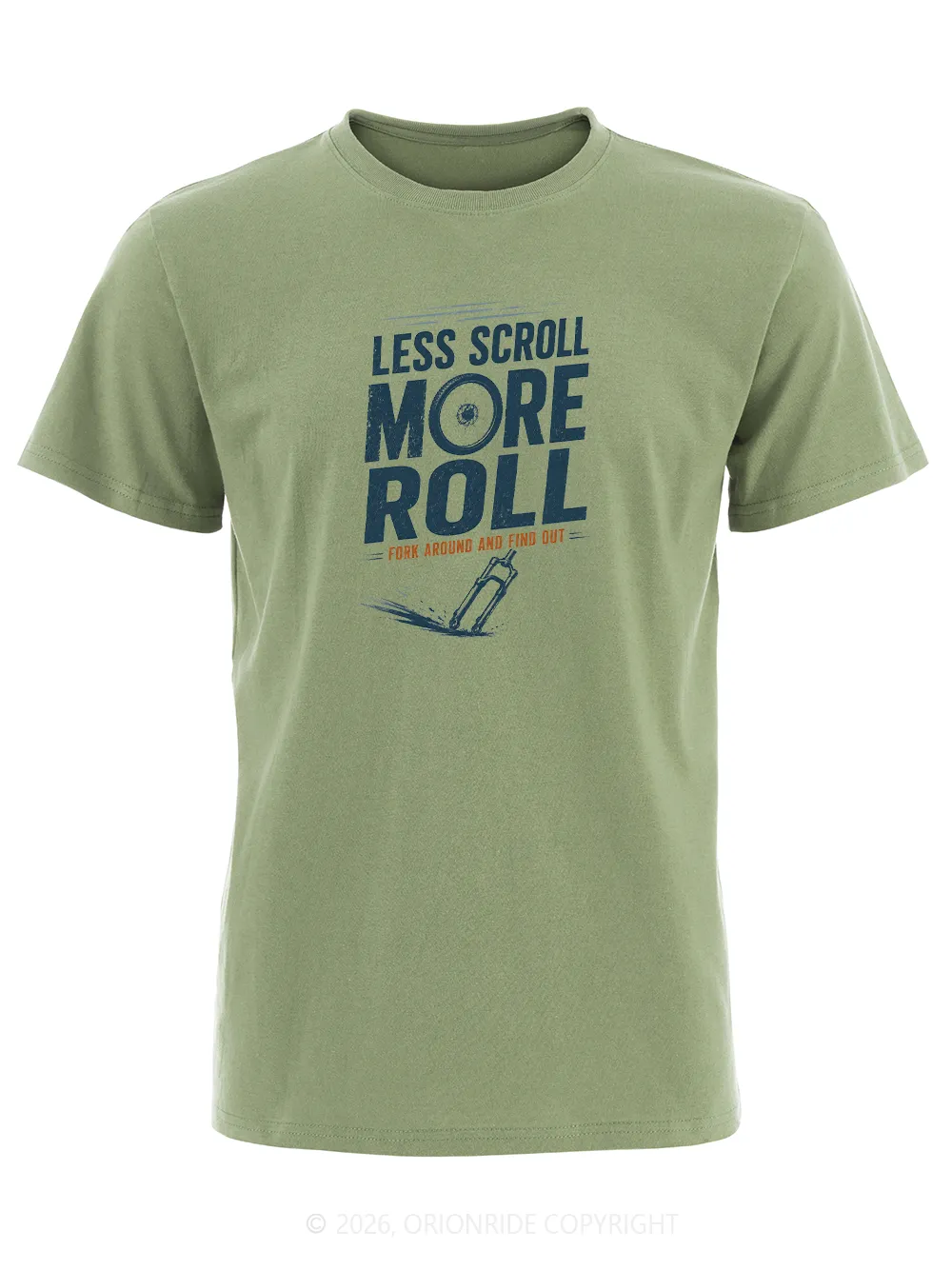 Orionride Less Scroll More Roll Short Sleeves Bike T-Shirt sold by Orionride product image thumbnail 5