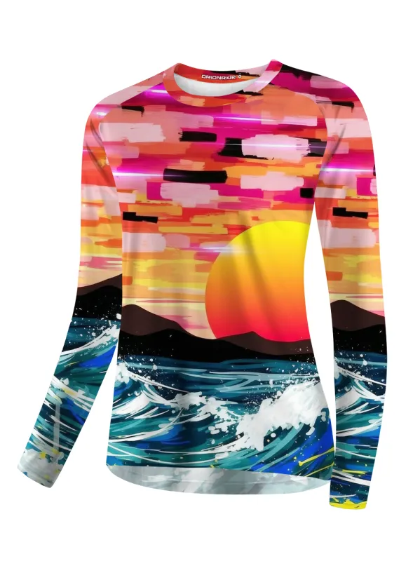 Orionride Sea Rising Sun Women's Quick Dry Downhill Jersey made by Orionride