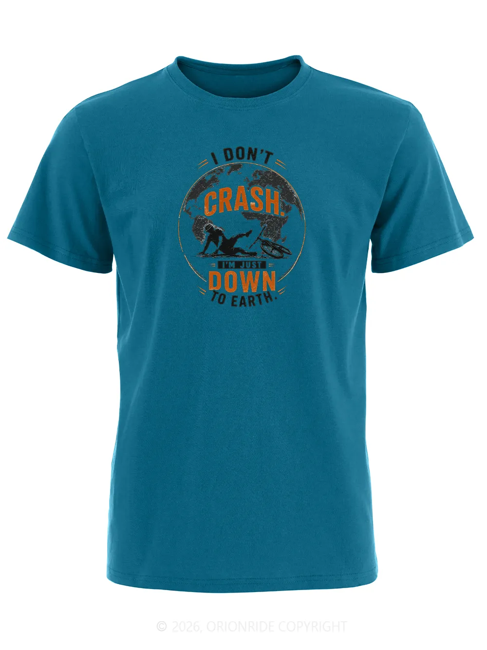 Orionride I'm Just Down To Earth Short Sleeves Bike T-Shirt sold by Orionride product image thumbnail 3