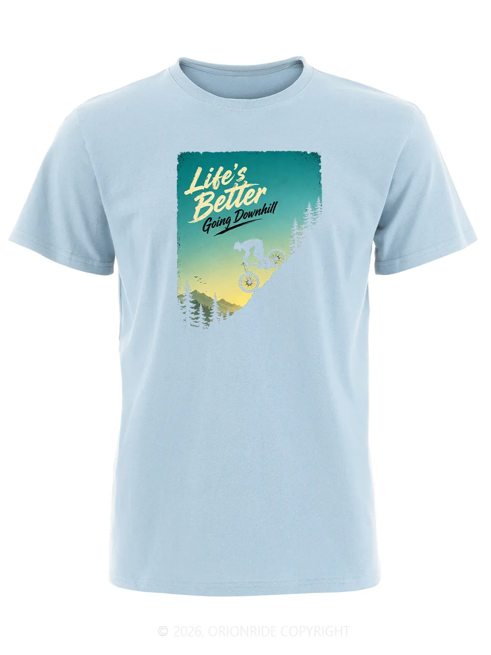 Orionride Going Downhill Short Sleeves Bike T-Shirt sold by Orionride product image thumbnail 4