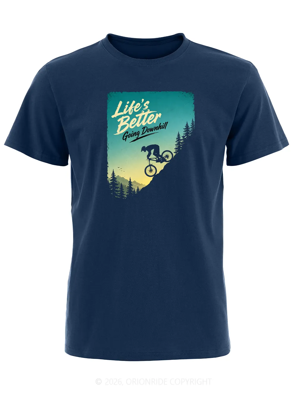 Orionride Going Downhill Short Sleeves Bike T-Shirt sold by Orionride product image thumbnail 3