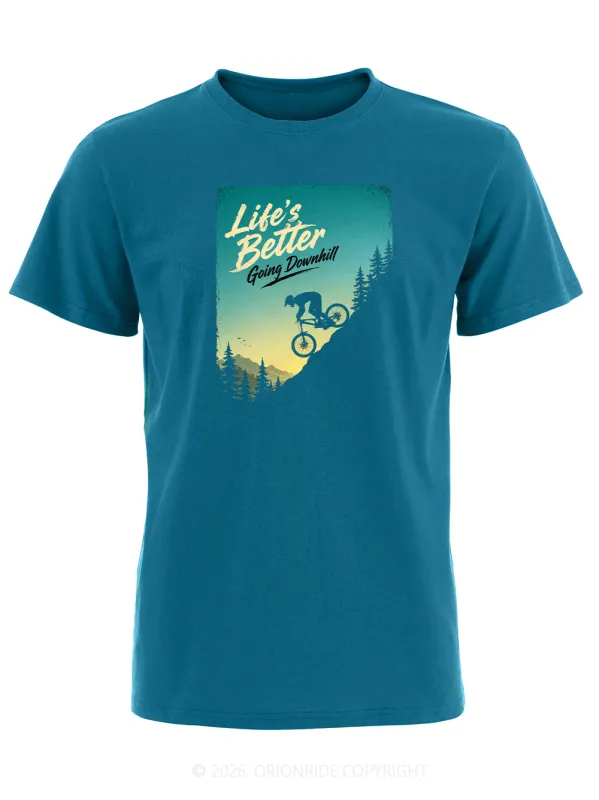 Orionride Going Downhill Short Sleeves Bike T-Shirt made by Orionride