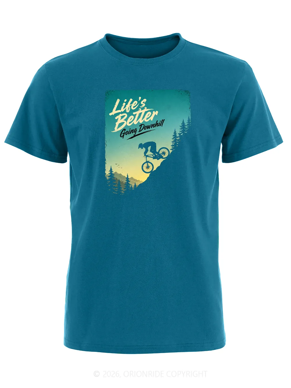 Orionride Going Downhill Short Sleeves Bike T-Shirt sold by Orionride