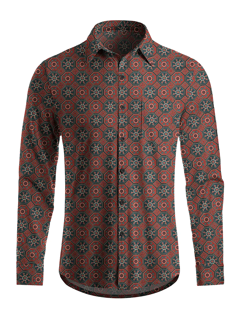 Orionride Hexagonal Gear Men's Stretchy Breathable Long Sleeve Gravel Shirt sold by Orionride