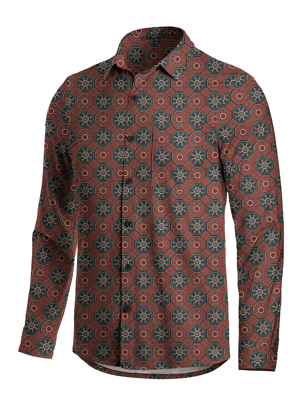 Orionride Hexagonal Gear Men's Stretchy Breathable Long Sleeve Gravel Shirt sold by Orionride product image thumbnail 2