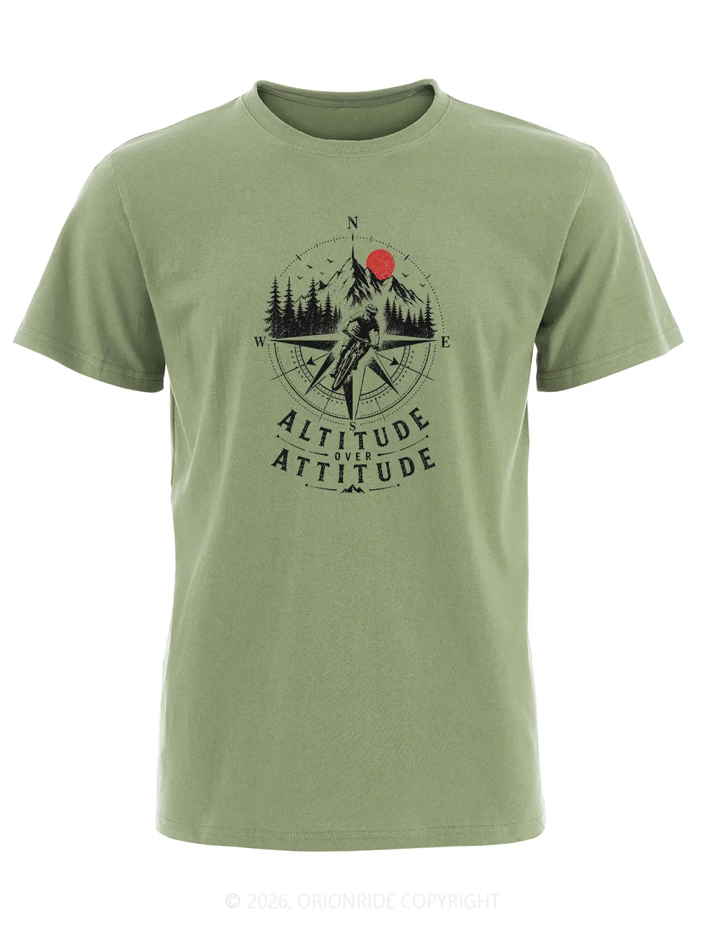 Orionride Mountain Landscape Short Sleeves Bike T-Shirt sold by Orionride product image thumbnail 3