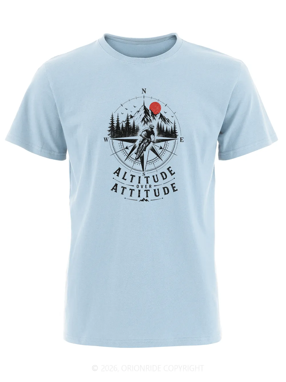 Orionride Mountain Landscape Short Sleeves Bike T-Shirt sold by Orionride product image thumbnail 2
