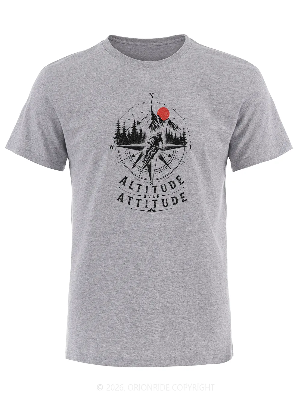 Orionride Mountain Landscape Short Sleeves Bike T-Shirt sold by Orionride product image thumbnail 4