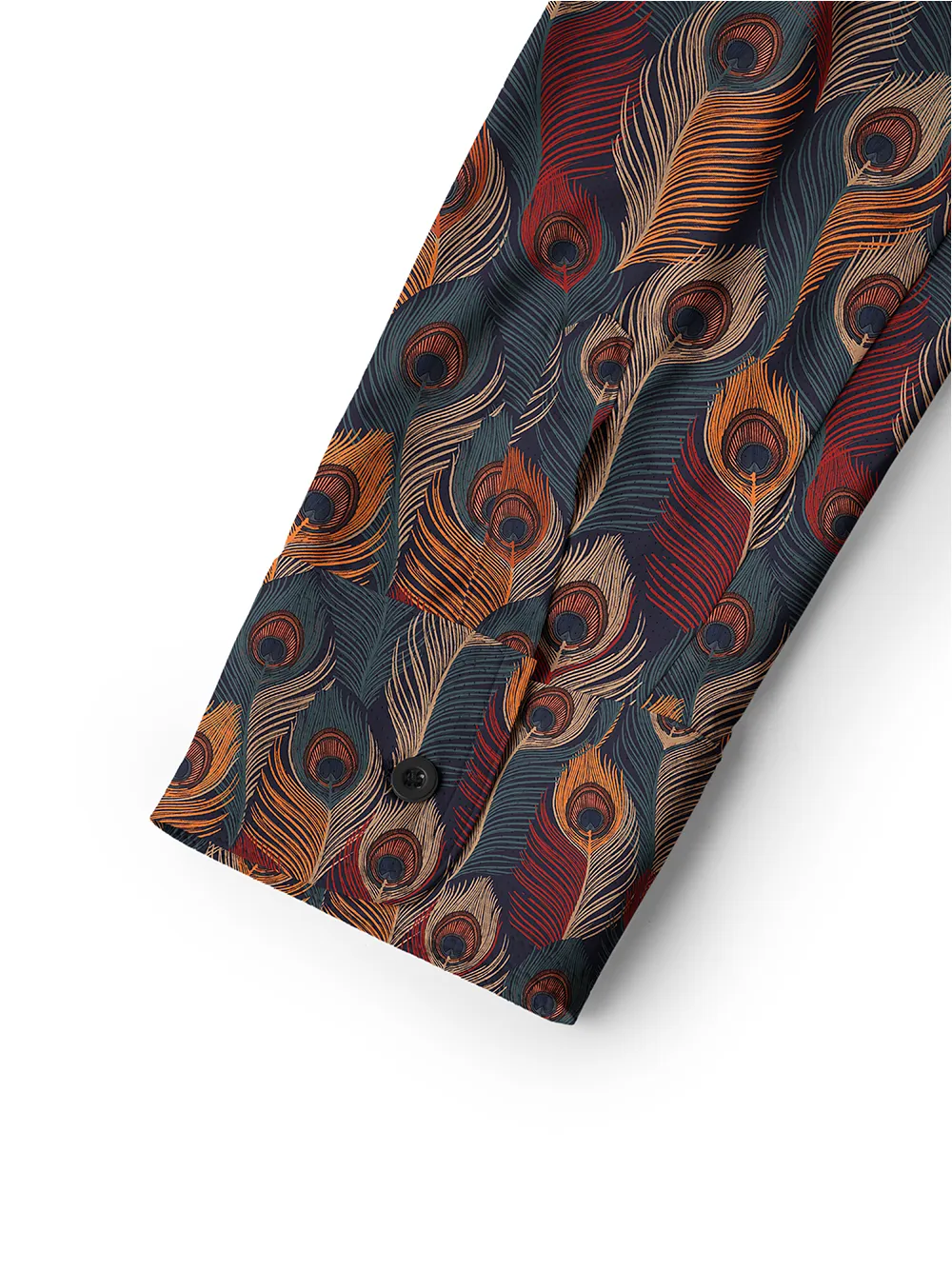 Orionride Colorful Feathers Men's Stretchy Breathable Long Sleeve Gravel Shirt sold by Orionride product image thumbnail 5