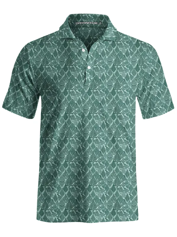 Orionride Geometric Ferns Men's Polo Shirt made by Orionride