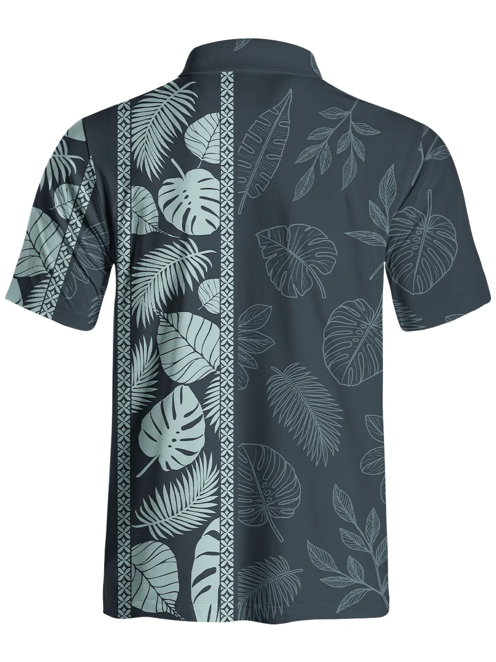 Orionride Striped Monstera Deliciosa Men's Polo Shirt sold by Orionride product image thumbnail 2