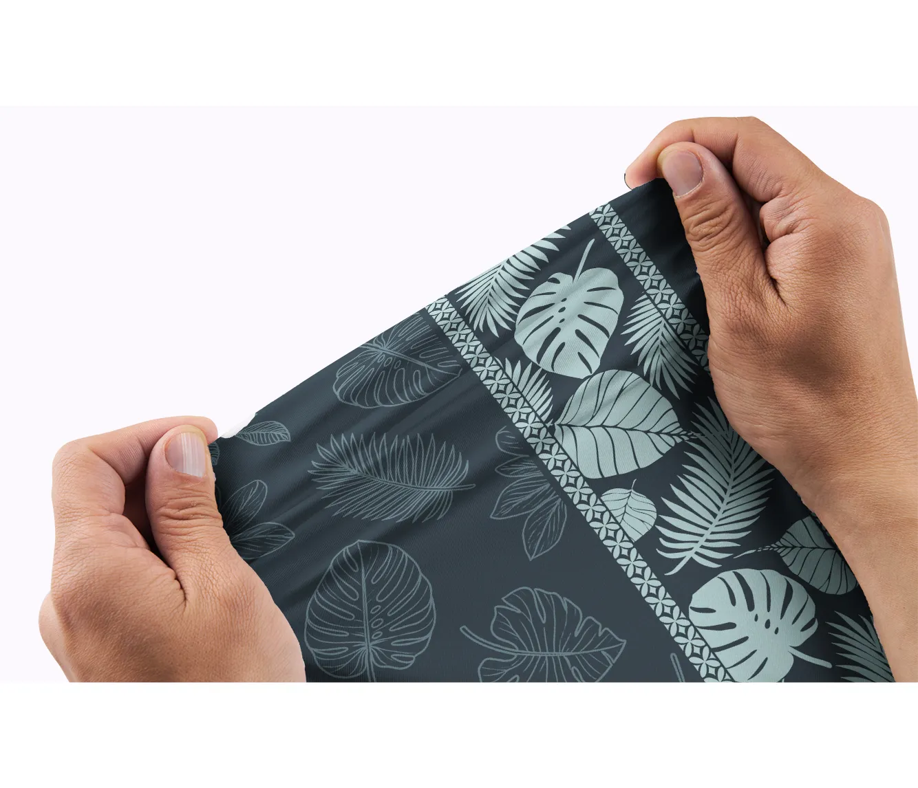 Orionride Striped Monstera Deliciosa Men's Polo Shirt sold by Orionride product image thumbnail 3