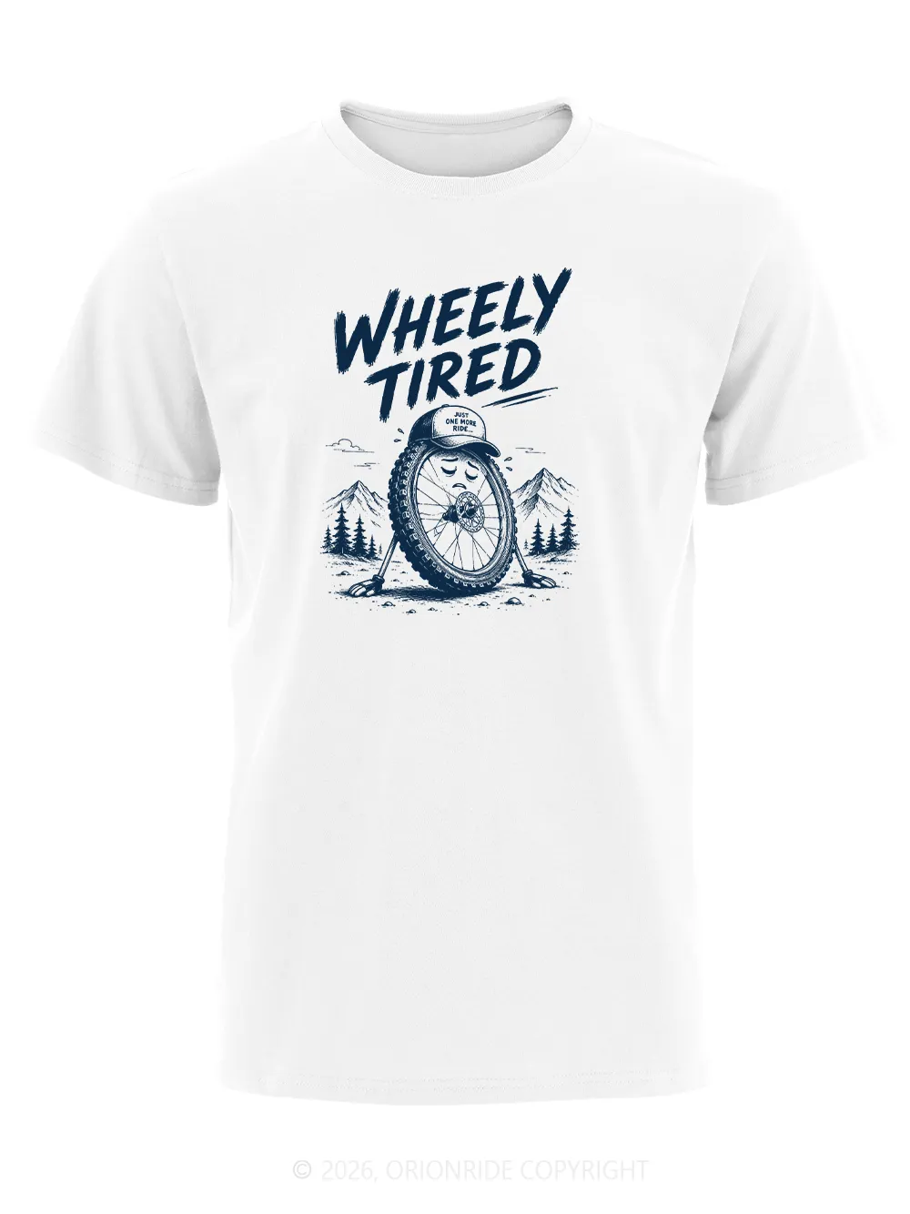 Orionride Wheely Tired Short Sleeves Bike T-Shirt sold by Orionride product image thumbnail 2