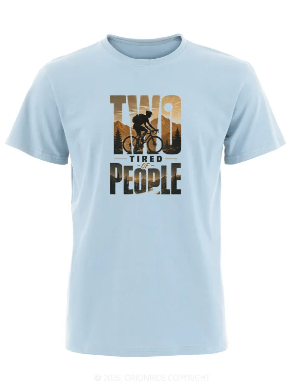 Orionride Two Tired People Short Sleeves Bike T-Shirt made by Orionride
