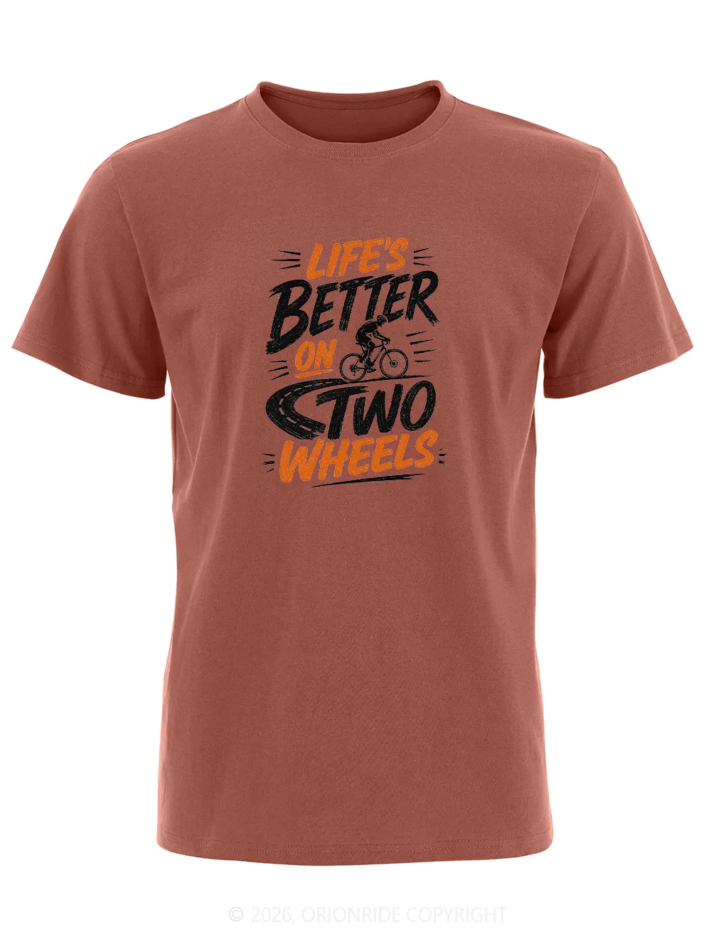 Orionride Life’s Better On Two Wheels Short Sleeves Bike T-Shirt sold by Orionride product image thumbnail 4