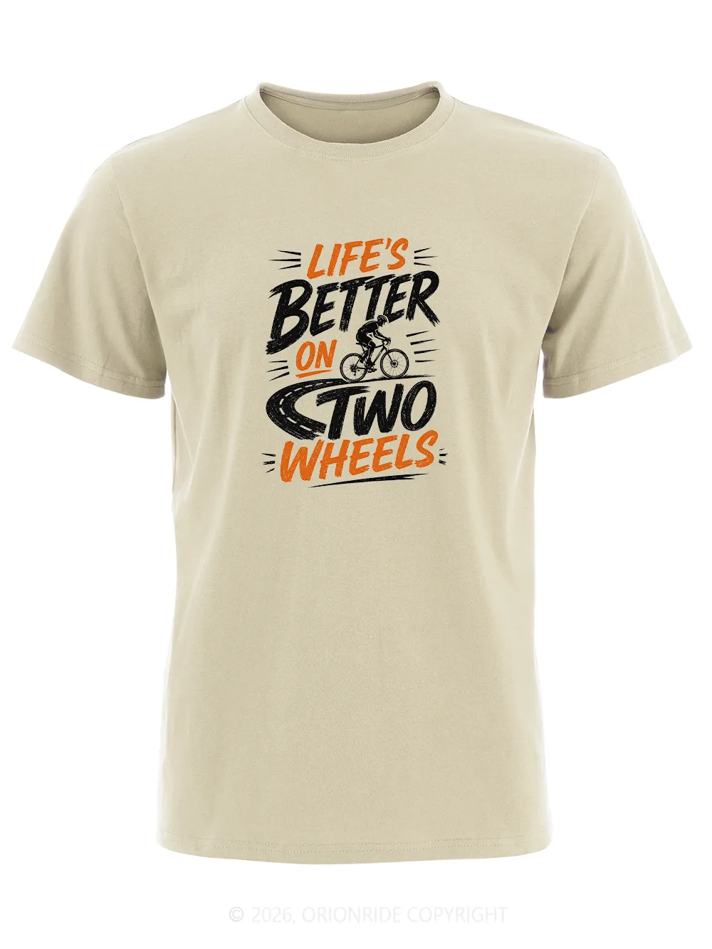 Orionride Life’s Better On Two Wheels Short Sleeves Bike T-Shirt sold by Orionride product image thumbnail 5
