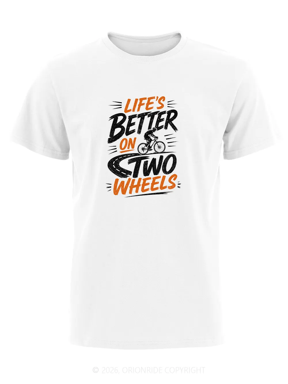 Orionride Life’s Better On Two Wheels Short Sleeves Bike T-Shirt sold by Orionride product image thumbnail 3