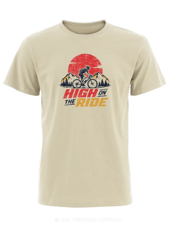 Orionride High On The Ride Short Sleeves Bike T-Shirt made by Orionride